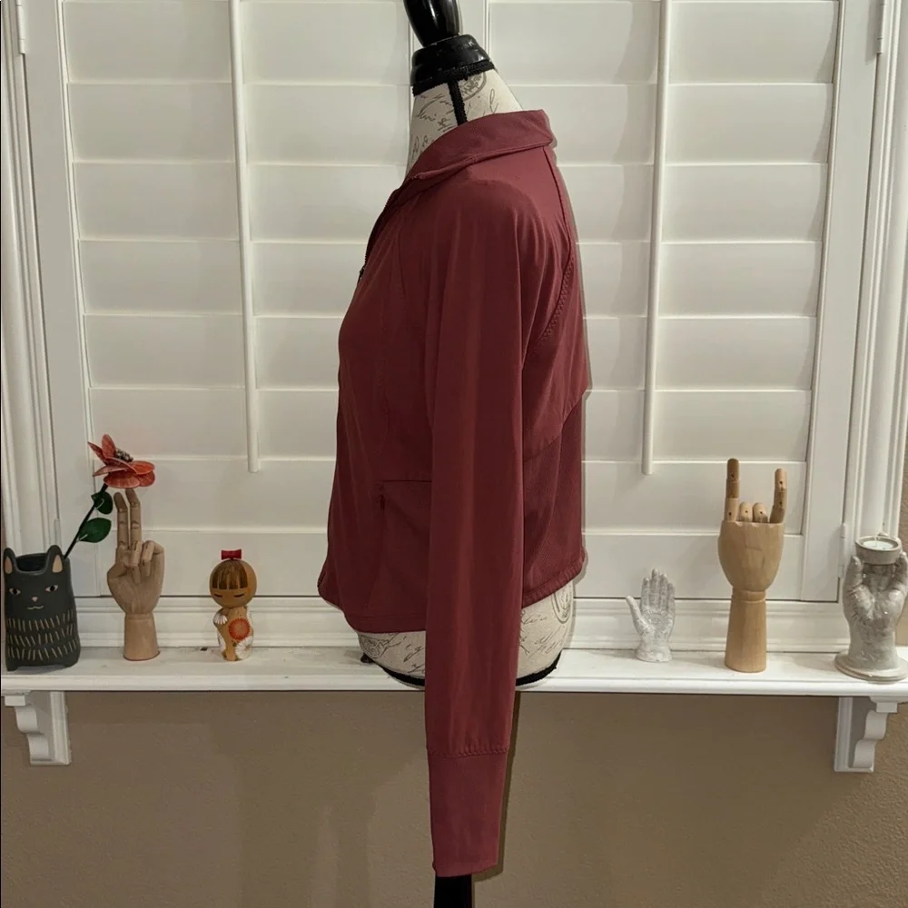 Athleta Shanti Crop Jacket Maple Red